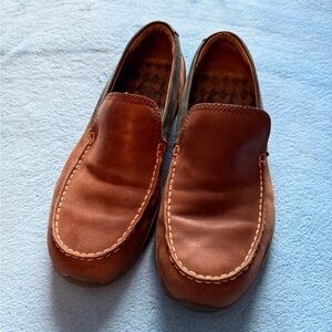 Merrell Tan Leather Slip-On Loafers